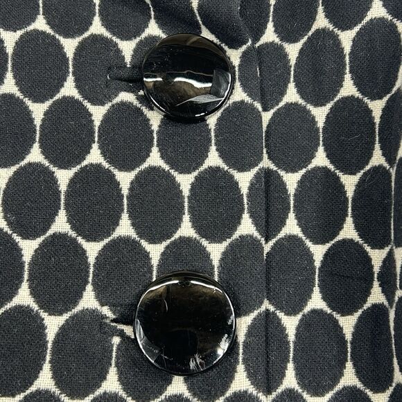 Milly of New York An Original Womens 8 Wool Blend Jacket Polka Dot Black White - Picture 5 of 16